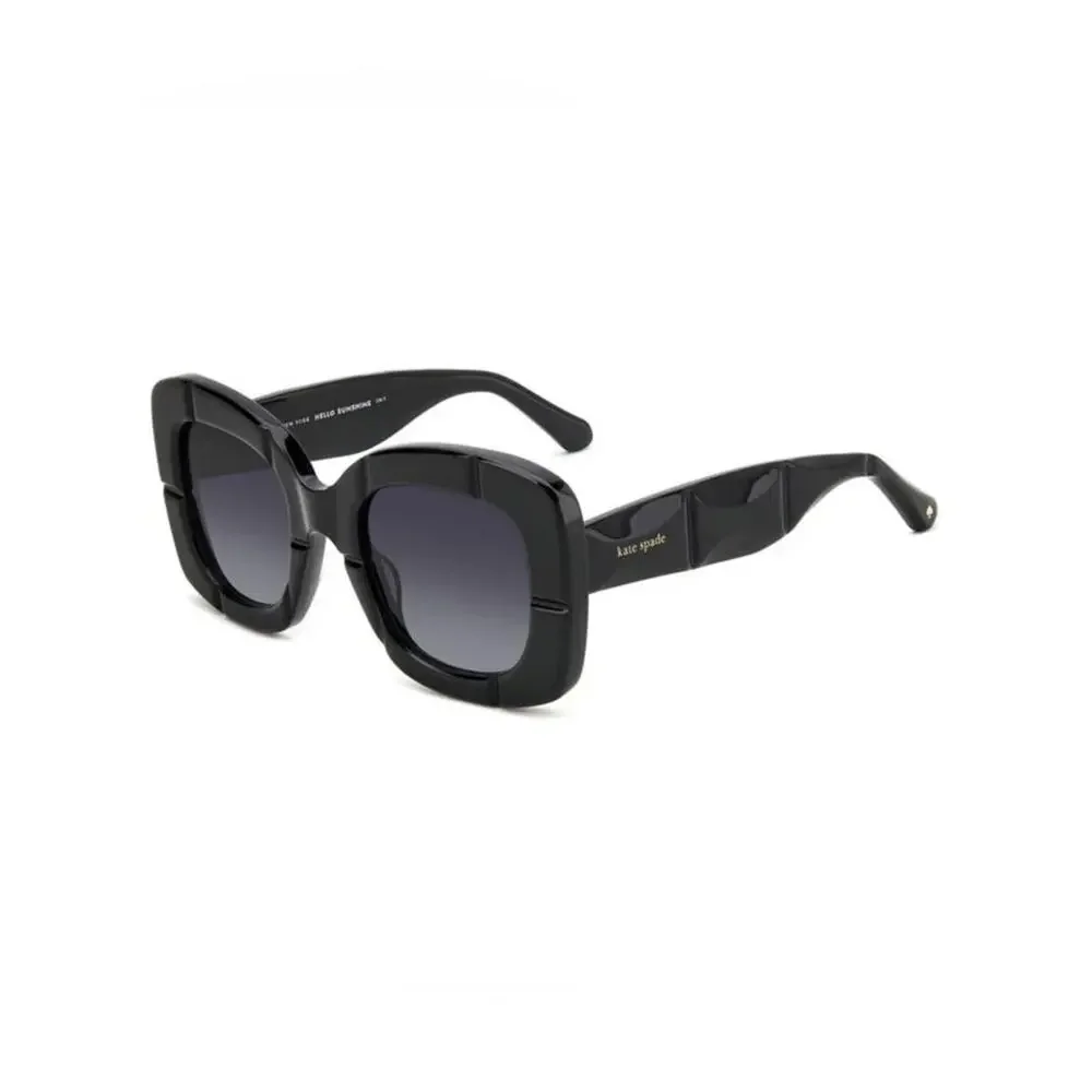New Kate Spade JOSEY/G/S 8079O Black Oversized Square Sunglasses Authentic
